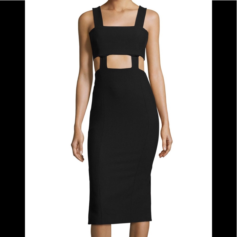 Cinq a sept black cut out dress